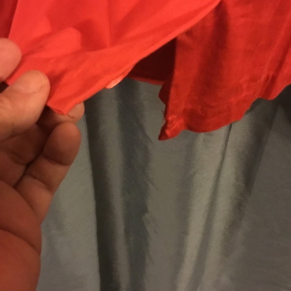 a vintage lined red satin like A-line dress- size 18. - Picture 4 of 5